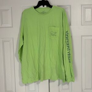 Vineyard Vines Green Long Sleeve Tee Casual Cotton